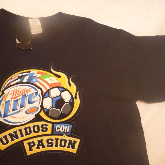 New  Miller Lite Beer Unidos Con Pasion Soccer Football Tee Shirt XL Vintage - Picture 5 of 7